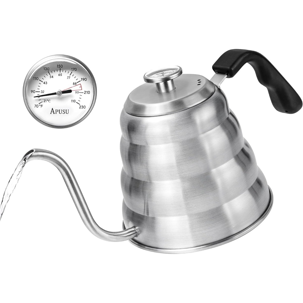 Coffee Quality Control - Cafeteira Profissional de Aço Inoxidável com